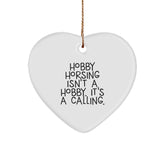 Gifts from Family and Friends for Hobby Horsing Enthusiasts with Heart Ornament, Funny Quote, Perfect for Christmas Unique Gifts - Image 1